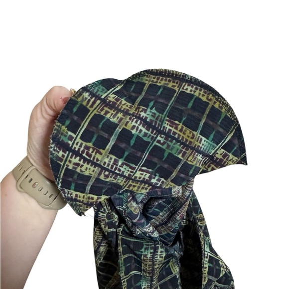 Vintage Christie & Jill Abstract Plaid Blouse – M – Shoulder Pads, 80s/90s - Picture 4 of 4